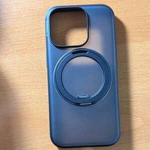 Torras-16 Pro Black Phone Case with Stand-360 degree rotation